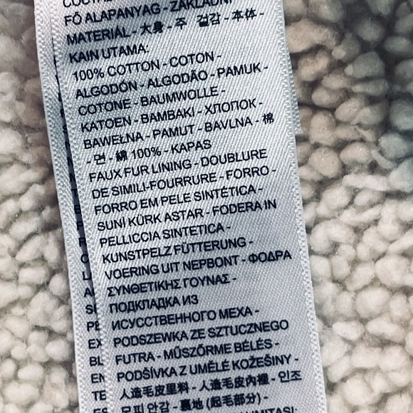 NWT Levis Mens Sherpa Jacket Denim Trucker Jacket Light Wash 163650044 Small - Picture 10 of 11